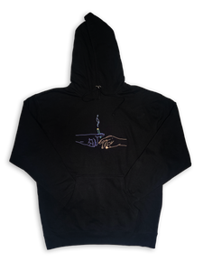 Passing Blunts Embroidered Cotton Hoodie